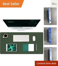 Large Office Leather Desk Mat, Mouse and Keyboard Pad, Computer and Laptop Ma...