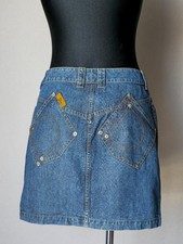 Vintage Christian Dior Denim Mini Skirt Blue Logo Pocket Y2K IT 42 US 6 UK 10