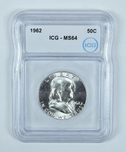 1962 Franklin Half Dollar MS64 ICG *8785