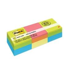 Post-it Notes 20513PK 1.88 x 1.88 Cubes - Green/Orange (400-Sht/Cb, 3 Cb/Pk) New
