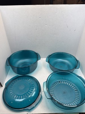 Tupperware 3 QT Stack Cooker Microwave Steamer Blue Tupperwave 4 Piece Set bowl