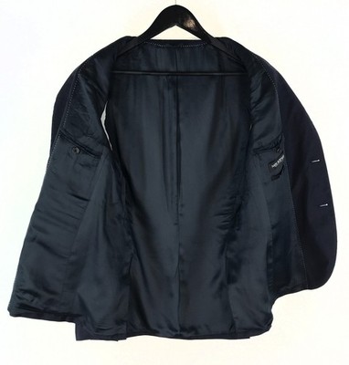 Men's Neil Barrett Blazer Sport Coat 2Bth Jacket Navy Virgin Wool