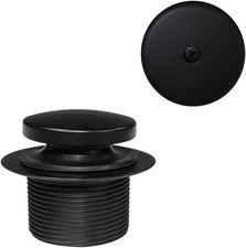 Westbrass D93-62 1-1/2" Coarse Thread Tip-Toe Bathtub 1 Pack, Matte Black 