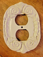 Single Outlet Switch White Ceramic Decorative Cover
