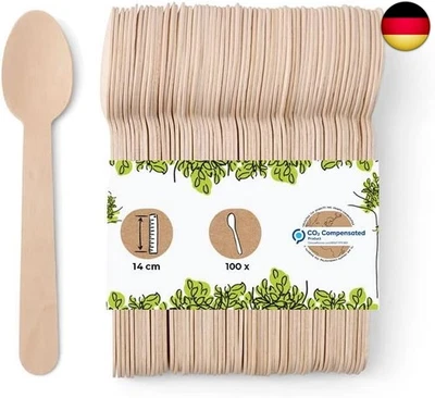 MARKE GREENBOX GREENBOX Umweltfreundliche Einweg Löffel Holz I Holzbesteck Suppenlöffel H