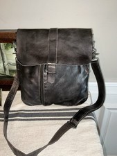 NWOT Bed Stu Jack Leather Crossbody Shoulder Bag Black Rustic Retail $245