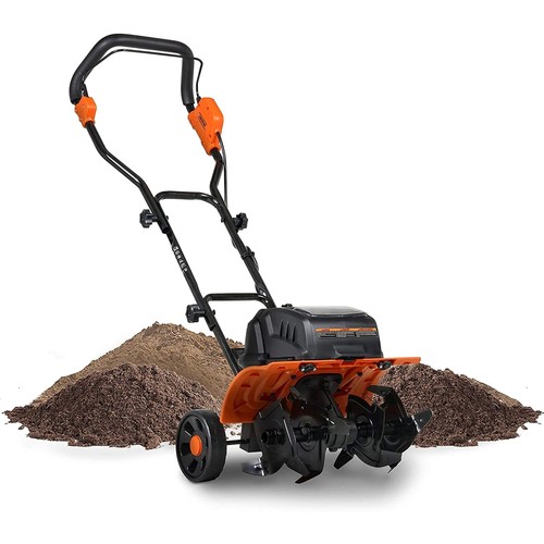 SuperHandy GUT036 Electric Tiller-Cultivator 14" - Orange - No Battery