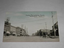 BELLEVUE OHIO - 1907-1915 ERA POSTCARD - MAIN STREET LOOKING EAST