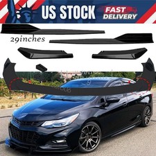 Front Bumper Lip Spoiler Splitter Body Kit Side Skirts For Chevy Cruze 2010-2019