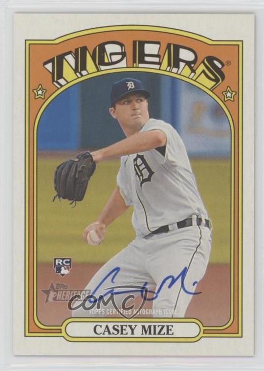 2021 Topps Heritage High Number Real One Casey Mize #ROA-CMA Rookie Auto RC