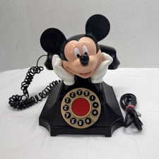 Vintage Disney Mickey Mouse Telemania Rotary Style Desk Phone Telephone