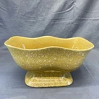 VTG Brush McCoy Pottery Pedestal Planter #811 Mustard Yellow