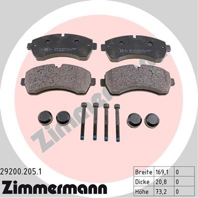 Zimmermann 29200.205.1 Standard Disc Brake Pad Set