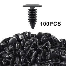 8mm Bumper Clips Auto Car Hole Plastic Rivets Fastener Fender Push Pin 100 Pcs