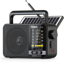 J-25S AM FM Radio Portable with Loud Speaker, Usb-C/Solar Rechargeable Radio, Tr