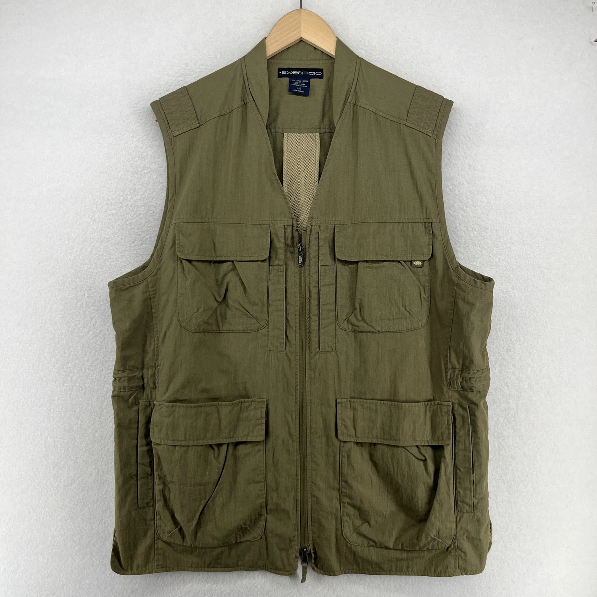 Gilet Polaire ExOfficio Homme Taille XL - Vert - Double Zip - Idéal Voyage