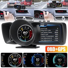 OBD2 HUD Auto GPS Tachometer Digital Head Up Display Turbo Überdrehzahl Alarm