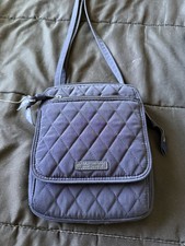 Vera Bradley Navy Crossbody Bag Floral Lining Zip/Magnetic Snap Pockets ID