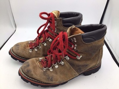 Vintage Rocky Boots Mens 11 Mountaineering Rough Out Brown Leather Vibram