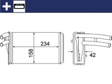 MAHLE Wärmetauscher Heizungskühler passend für Audi 80 2.0 Cabriolet