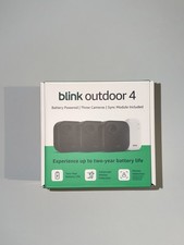 Blink Outdoor 4 1080p Wi-Fi Outdoor 3-Camera Security System - Black - NEW