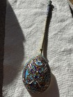  Russian 84 Zolotniki Silver Cloisonne Enamel 19th Century Spoon