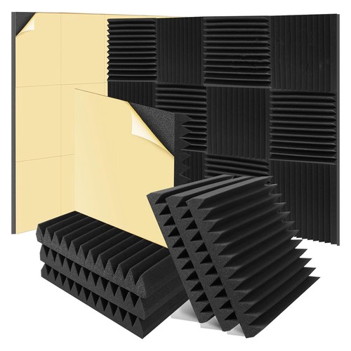 6 Pack Sound Proof Foam Panels 2 X 12 X 12 inch Self-Adhesive High ...