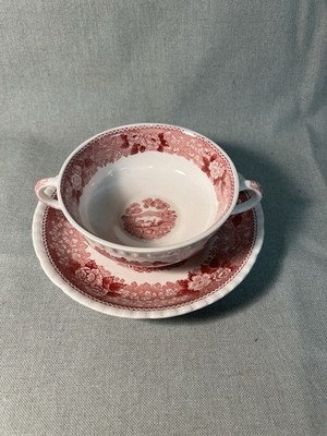Adams  English Scenic    Suppentasse mit UT, Rot, Ironstone, 1970 1985, England