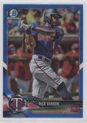 2018 Bowman Draft Chrome Blue Refractor 123/150 Nick Gordon #BDC-74 6f8