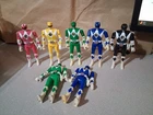 Vintage 1993 Bandai POWER RANGERS Flip Head Action Figures Lot of 7 -Paint Wear