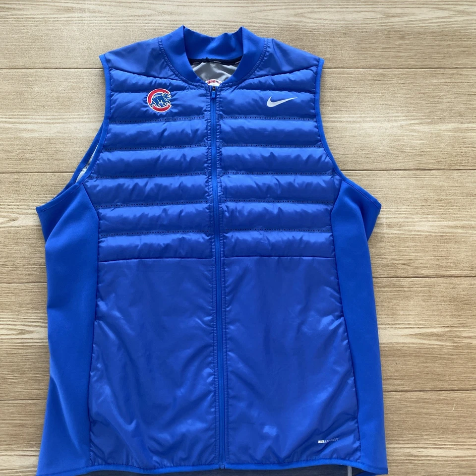 耐克芝加哥小熊队男式保暖罗纹背心轻便跑步高尔夫网球 XL — 第 2/4 张图片