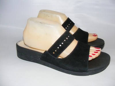 Revitalign Orthotic Arch Support Size 10B Black Comfort Thong Slides Sandals
