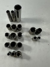 Craftsman 1/4” & 3/8” Drive Socket Lot of 19 SAE & Metric