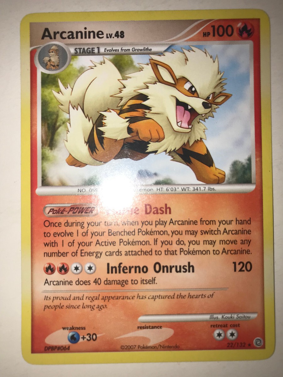 Arcanine 22/132 Diamond & Pearl—Secret Wonders rare 2007 Pokémon