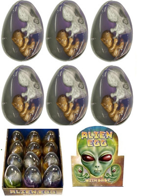 6 x Zwilling Baby Alien Ei Kokon mit Schleim Birthpod Party Gastgeschenk Beutelfüller