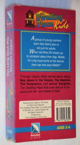 YIN LING AND THE WALDO CAPER New VHS The Dwelling Place Kid Animated Bible Story - Imagen 3 de 3