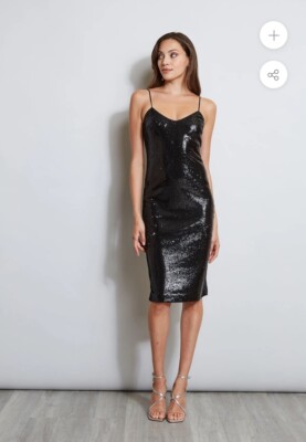 elie tahari sequin dress The Aurora Long Sleeve Sequin Dress (Women)