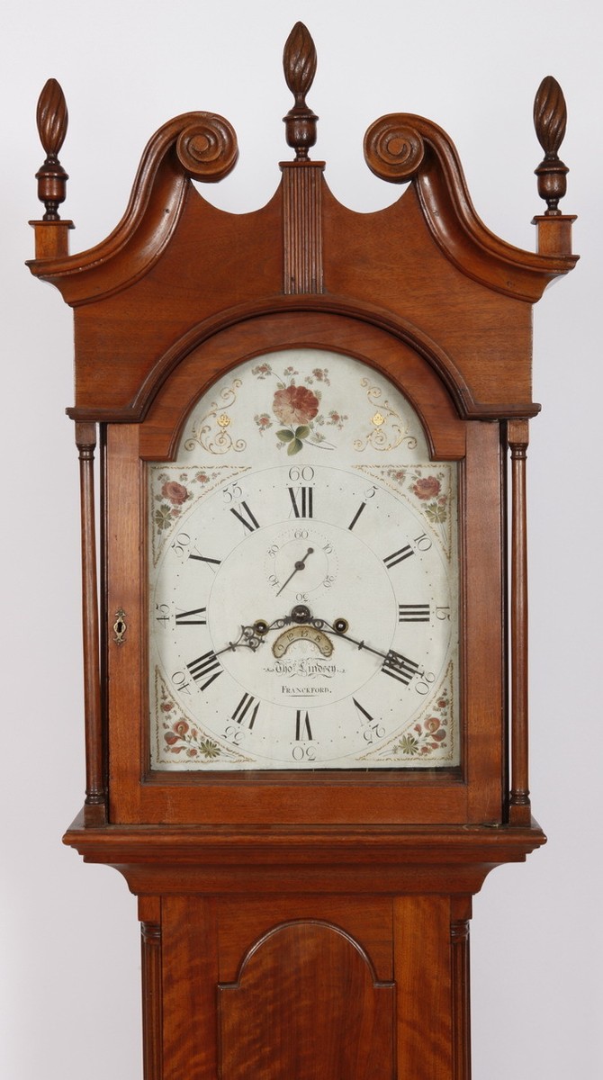 Age Old エイジオールドFrisko PnatsWhiteOxford Philadelphia 1800 Chippendale Tall Case Grandfather Clock Thos