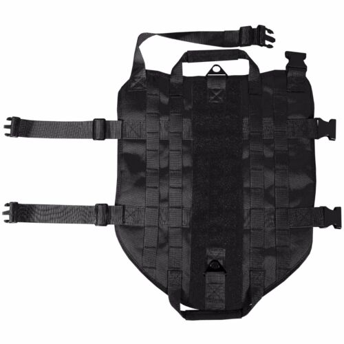 Tactical K9 Police Dog 1000D Nylon Service Molle Harness Vest for Canine Hiking - Picture 15 of 26