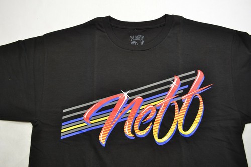 Camiseta para hombre Neff CLASS ACT negra con gráfico multicolor manga corta con descuento - Imagen 4 de 5