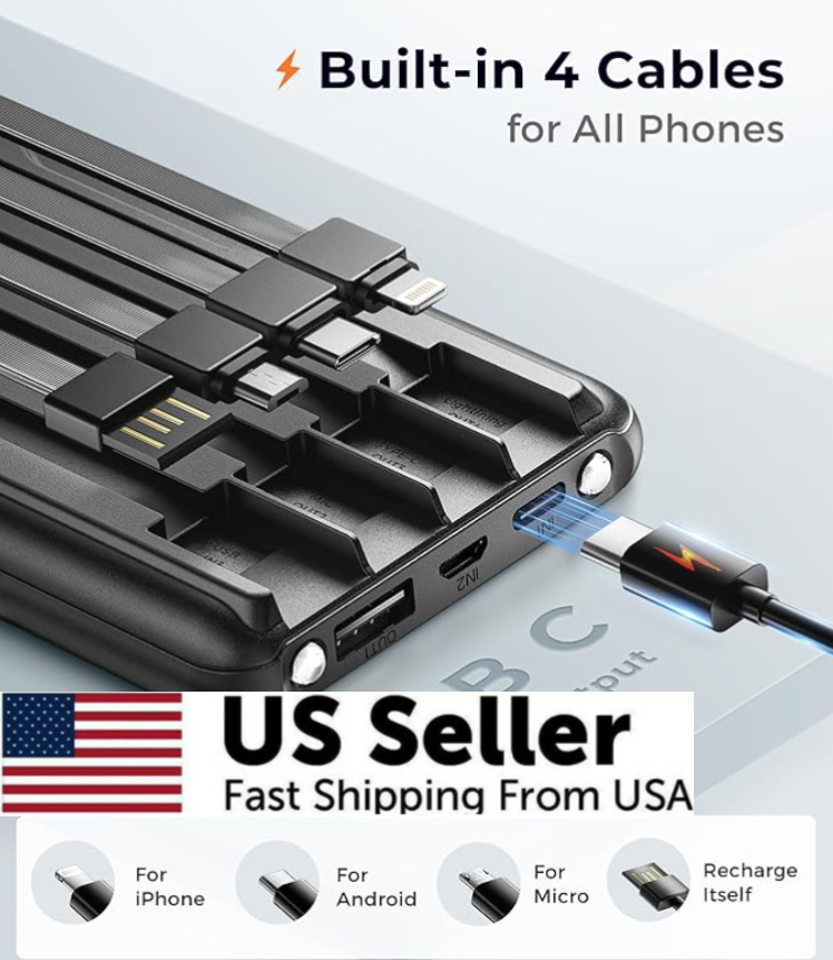 Portable 10000mAh Power Bank with 22.5W Fast Charging USB C for Travel-image