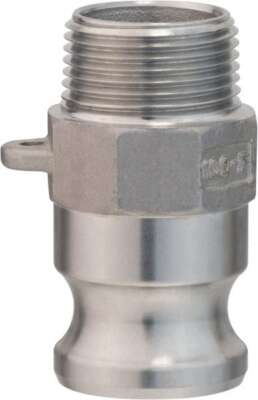 2'' x 2'' Cam & Groove Male Adapter Male NPT Thread Part F, Stainless Steel, 1,...