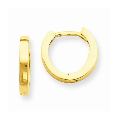 14K GELBGOLD KLEINE RUNDE AUFKLAPPBARE CREOLEN EINFACHE CREOLEN 2 mm 0,4 ZOLL
