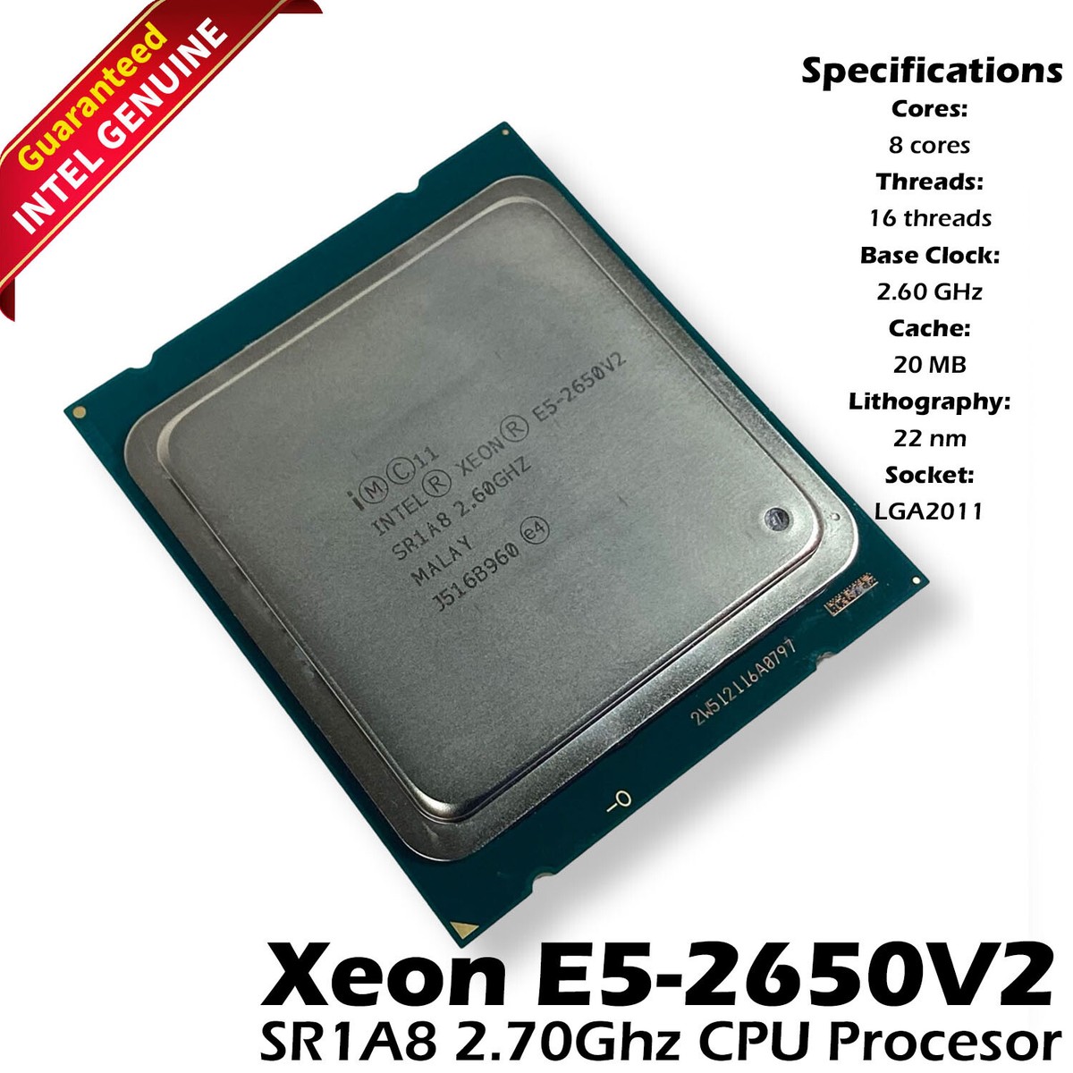 Intel Xeon E5-2650V2 Core 20MB Smart Cache 8GT/s QPI TDP 95W SR1A8