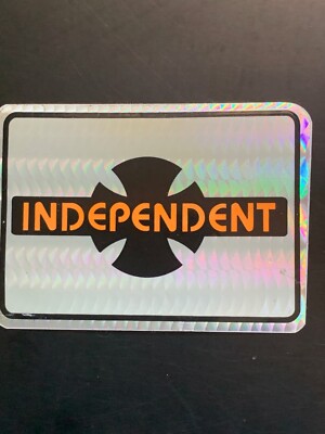 Independent Truck Skate Sticker,  #68,   3 1/2''  X  2 1/2 '',   rare, Silver Foil