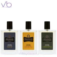 PRORASO Single Blade Eau De Cologne Azur Lime, Cypress & Vetyver, Wood and Spice