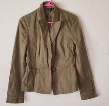 Banana Republic Womens Army Green Collared Blazer Jacket Size 6