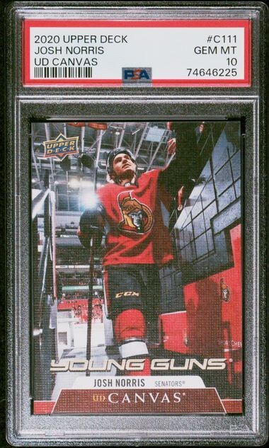 2020-21 Upper Deck Series 1 Josh Norris Canvas Young Guns PSA 10 Gem MT #C111