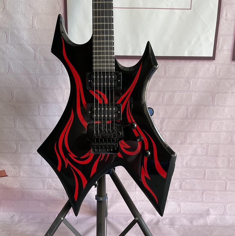 Electric Guitar Warlock Kerry Black Allotype HH Pickups Tremolo