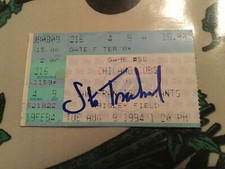 Wrigley Field Baseball Ticket Steve Trachsel  Autographed Signed Chicago Cubs